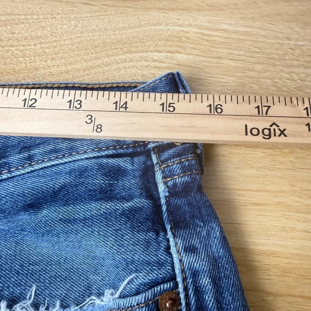 Levis 505 Mens Straight Leg Regular Fit Jeans 32x34 (31x31) Distressed Americana